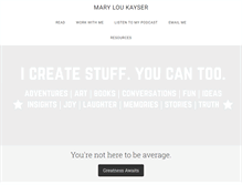 Tablet Screenshot of maryloukayser.com